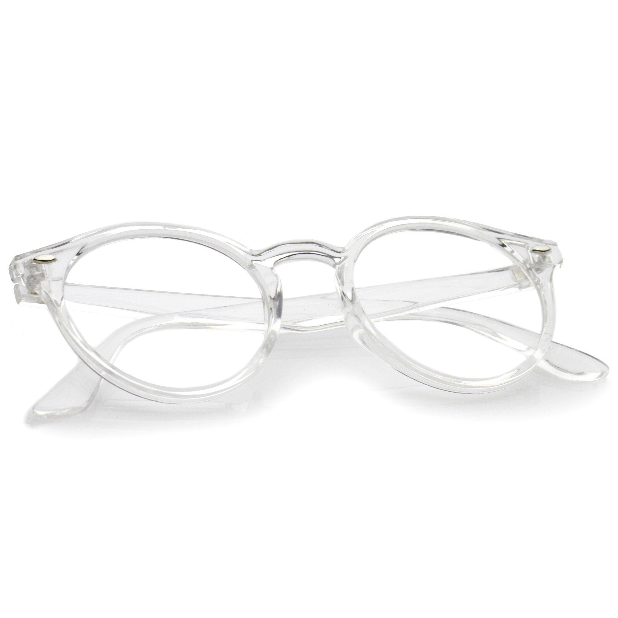 Round Glasses Transparent