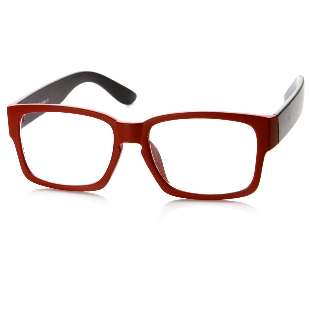 New Modern Two Tone Color Square Optical Frame Glasses Flex Theme Wink