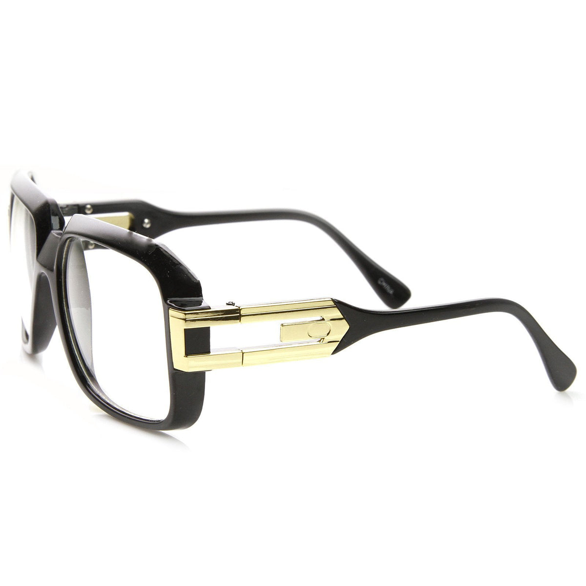 Retro Euro Square Hip Hop 80&#39;s Fashion Clear Lens Glasses