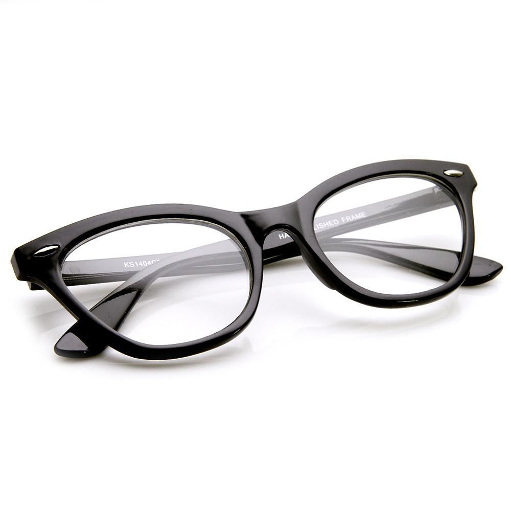 Womens Retro 1950&#39;s Fashion Clear Lens Cat Eye Glasses